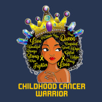 Childhood Cancer Awareness Warrior Black Princess Afro Kids 381 Men Denim Jacket | Artistshot