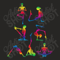 Yoga Of The Death Calacas Calavera Color Skeleton Yoga Pose Premium T Ladies Fitted T-shirt | Artistshot