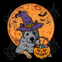 Heeler Witch Hat Moon Jack O Lantern Halloween Cattle Dog Men's Long Sleeve Pajama Set | Artistshot