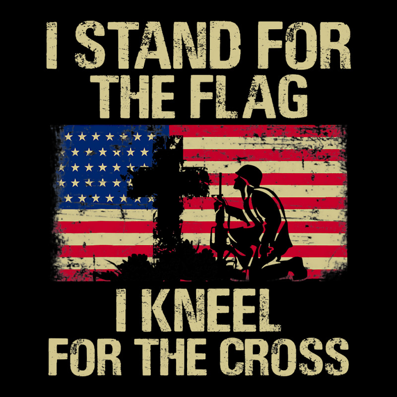 I Stand For The Flag I Kneel For The Cross Veteran Day Gift 19 Cropped Hoodie by pester | Artistshot