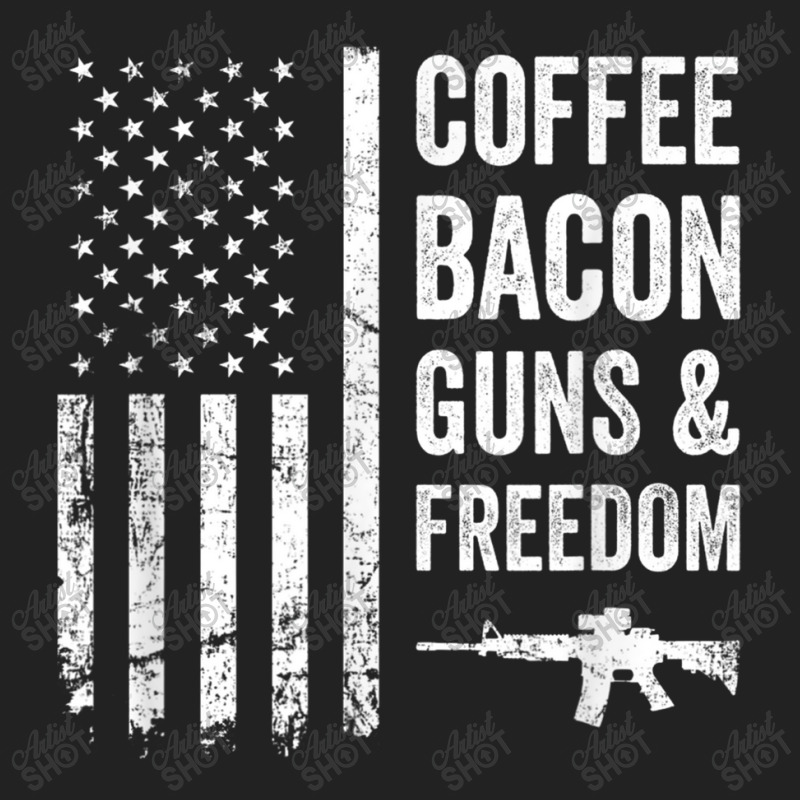 Coffee Bacon Guns And Freedom   Bbq Grill Funny Gun Usa Flag T Shirt Backpack | Artistshot