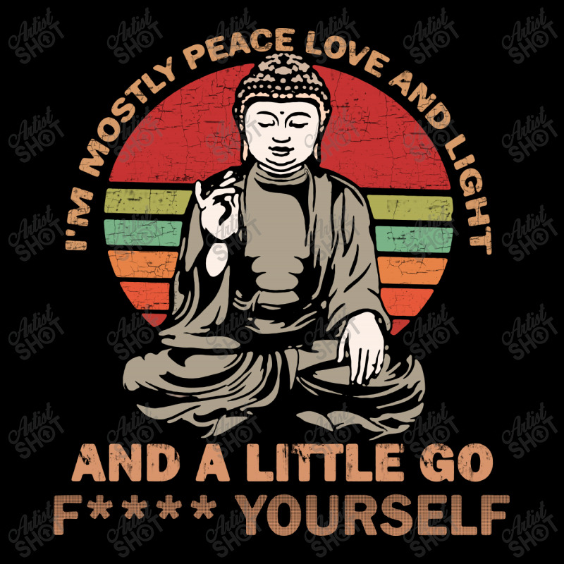 I’m Mostly Peace Love And Light And A Little Yoga Zipper Hoodie by Vanode Art | Artistshot