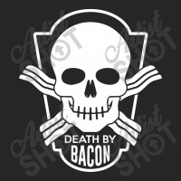 Butcher   Death By Bacon Ladies Fitted T-shirt | Artistshot