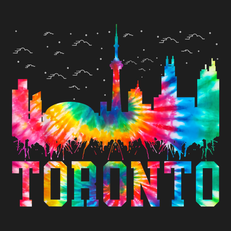 Funny Toronto Canada Skyline Home City Tie Dye Canadian T Shirt Classic ...