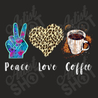 Coffee Love Peace Leopard Heart Program Code Coffee Cup T Shirt Ladies Fitted T-shirt | Artistshot