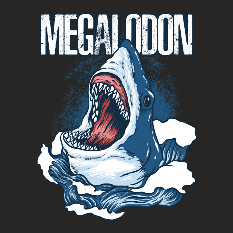 Megalodon Giant Shark Lover Largest Extinct Species Ocean Pullover Hoo Ladies Fitted T-Shirt by ruffelbzk | Artistshot