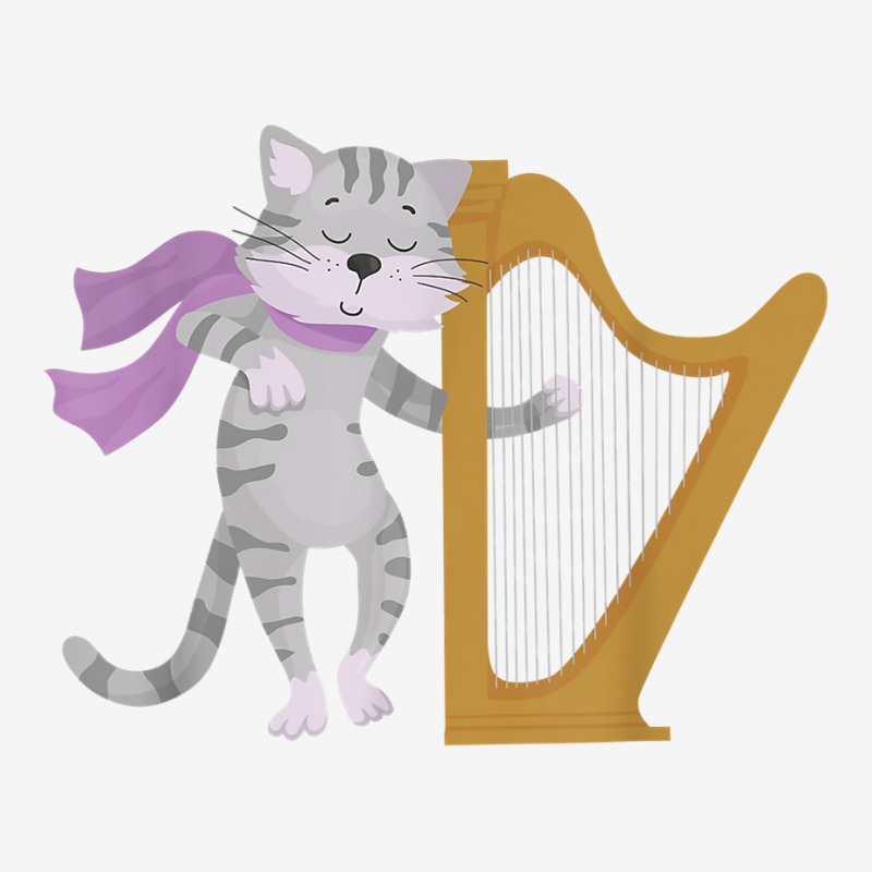 Harp Cat Lover Harpist Musician Musical Instrument T Shirt License Plate | Artistshot