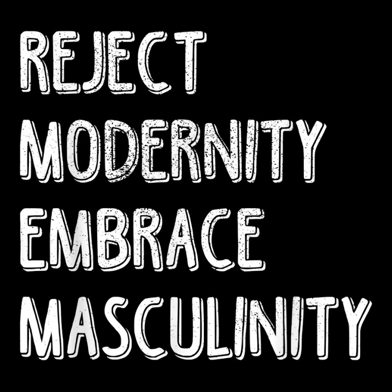 Mens Reject Modernity Embrace Masculinity Bodybuilders Gym T Shirt Throw Pillow By