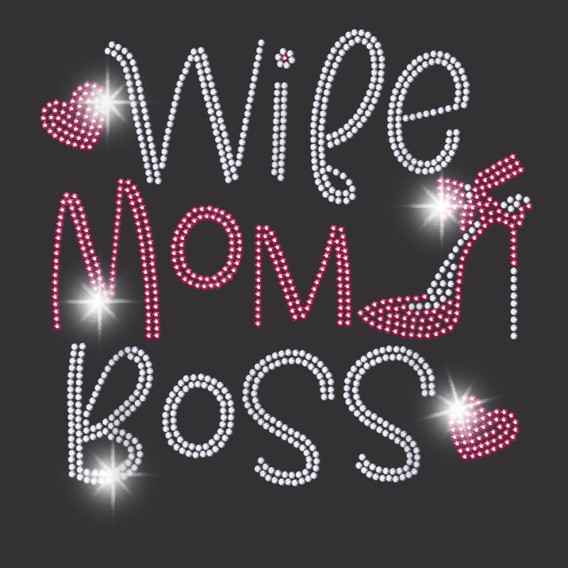 Wife Mom Boss Bling Rhinestone Funny Birthday Party Gift T Shirt Vintage Hoodie by toroooo | Artistshot