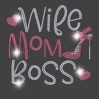 Wife Mom Boss Bling Rhinestone Funny Birthday Party Gift T Shirt Vintage T-shirt | Artistshot