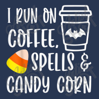 I Run On Coffee Spells And Candy Corn Fall Autumn Halloween T Shirt Ladies Denim Jacket | Artistshot