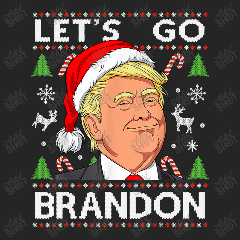 Funny Let's Go Brandon Trump Ugly Christmas Sweater Vintage Unisex Hoodie | Artistshot