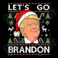 Funny Let's Go Brandon Trump Ugly Christmas Sweater Vintage Fleece Short | Artistshot