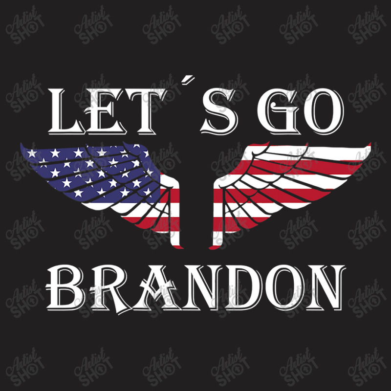 Let´s Go Brandon American Flag Us An.gel Wings T-shirt | Artistshot