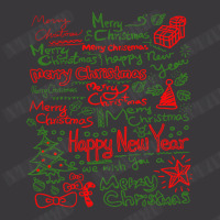 Merry Christmas Happy New Year Text Art Ladies Curvy T-shirt | Artistshot