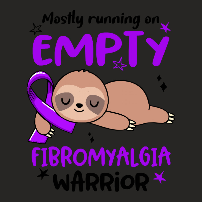 Fibromyalgia Awareness T  Shirt Mostly Running On Empty Fibromyalgia W Ladies Fitted T-Shirt by flinkpleat | Artistshot