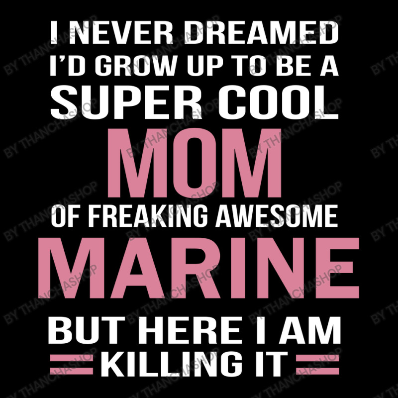 Cool Mom Of Freaking Awesome Marine Cropped Hoodie by thanchashop | Artistshot