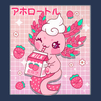 Kawaii Axolotl Strawberry Milk Shake Carton Japanese Anime Premium T S Men Denim Jacket | Artistshot