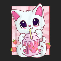 Strawberry Milkshake Cat For Women Girls, Kawaii Anime Neko Unisex Hoodie | Artistshot