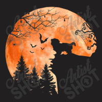 Shih Tzu And Moon Silhouette Dog Lover Halloween T-shirt | Artistshot