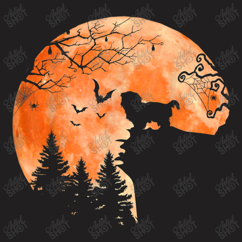 Shih Tzu And Moon Silhouette Dog Lover Halloween T-shirt | Artistshot