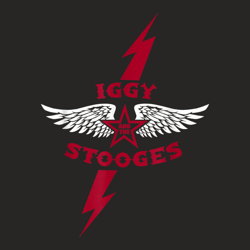 Iggy And The Stooges Lightning Bolt Officially Licensed T Shirt Ladies Fitted T-Shirt by sabadmscoastlw | Artistshot