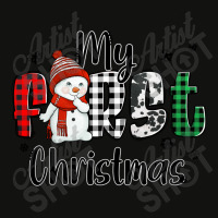 My First Christmas Baby Snowman Scorecard Crop Tee | Artistshot