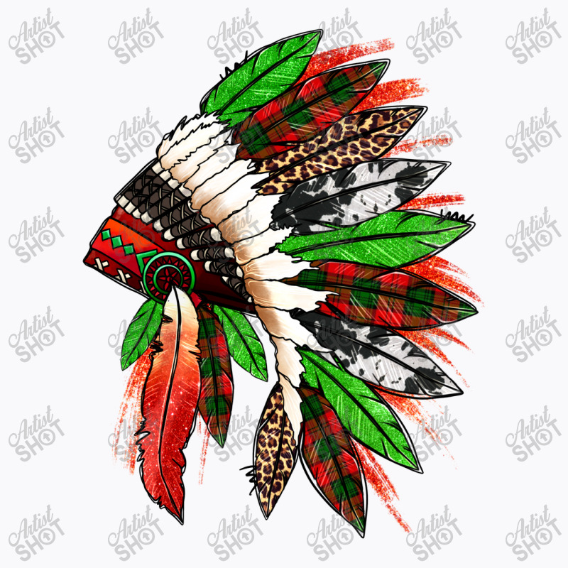 Western Christmas Native American Headdress T-shirt | Artistshot