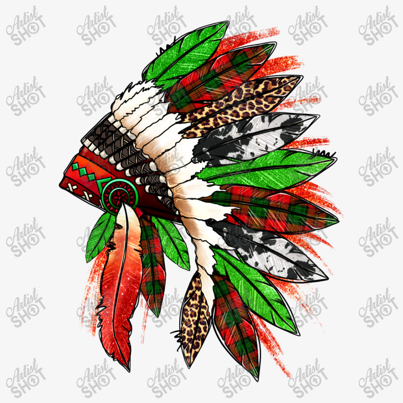 Western Christmas Native American Headdress Ladies Fitted T-shirt | Artistshot