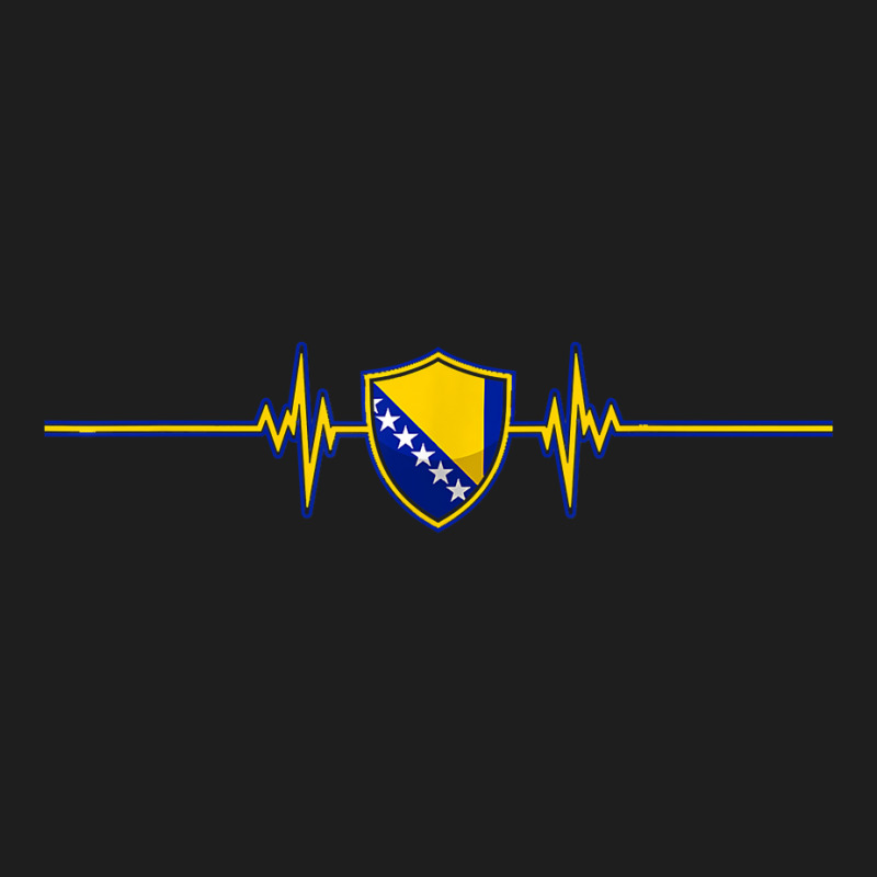 Heartbeat Design Bosnian Flag Bosnia T Shirt Classic T-shirt by yodishsaraveks | Artistshot