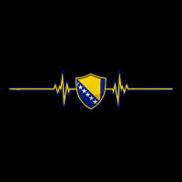 Heartbeat Design Bosnian Flag Bosnia T Shirt Lightweight Hoodie | Artistshot