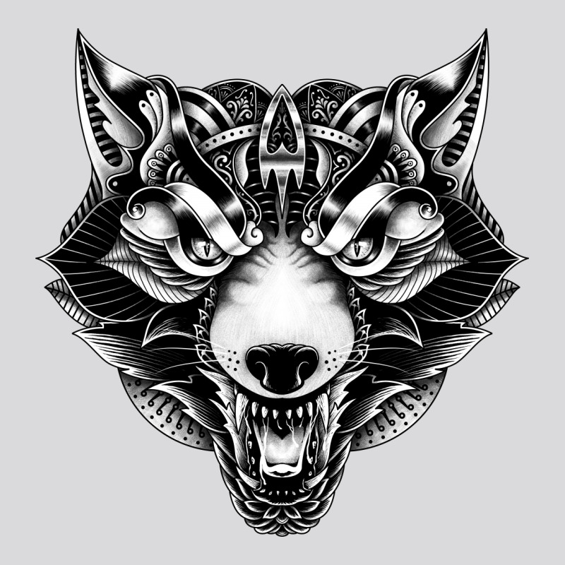 Angry Wolf Ornate Women's Triblend Scoop T-shirt by Quilimo | Artistshot