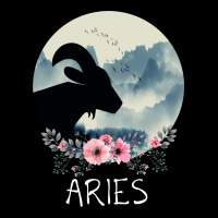 Aries Floral Zodiac For Dark Women's V-neck T-shirt | Artistshot