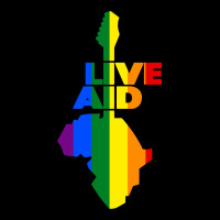 Live Aid Band Aid 1985 Symbol Lgbt V-neck Tee | Artistshot