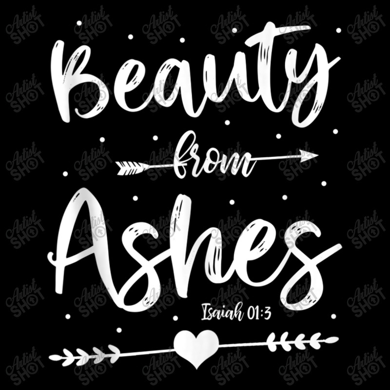 Cute Christian Bible Verse Quote Beauty From Ashes Retro Women's V-Neck T-Shirt by Aria-Proctor | Artistshot