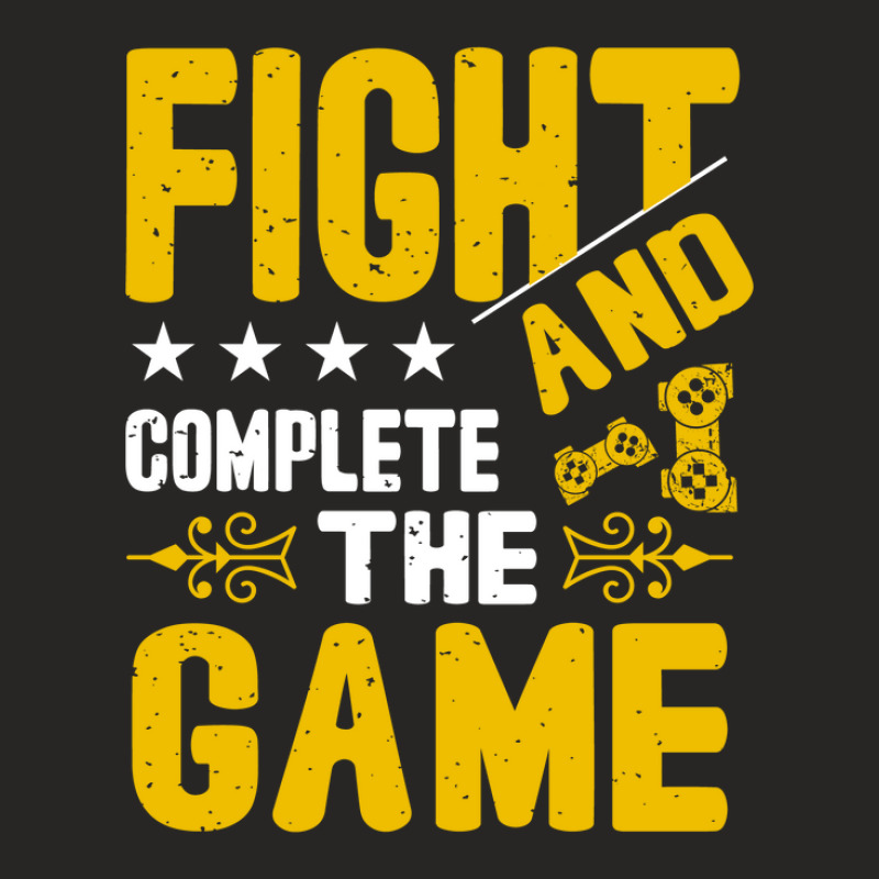 Fight And Complete The Game Ladies Fitted T-Shirt by Pompoyo | Artistshot