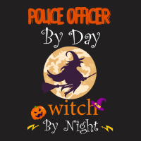 Halloween Police Officer Gift T  Shirt Police Officer By Day Witch By T-shirt | Artistshot