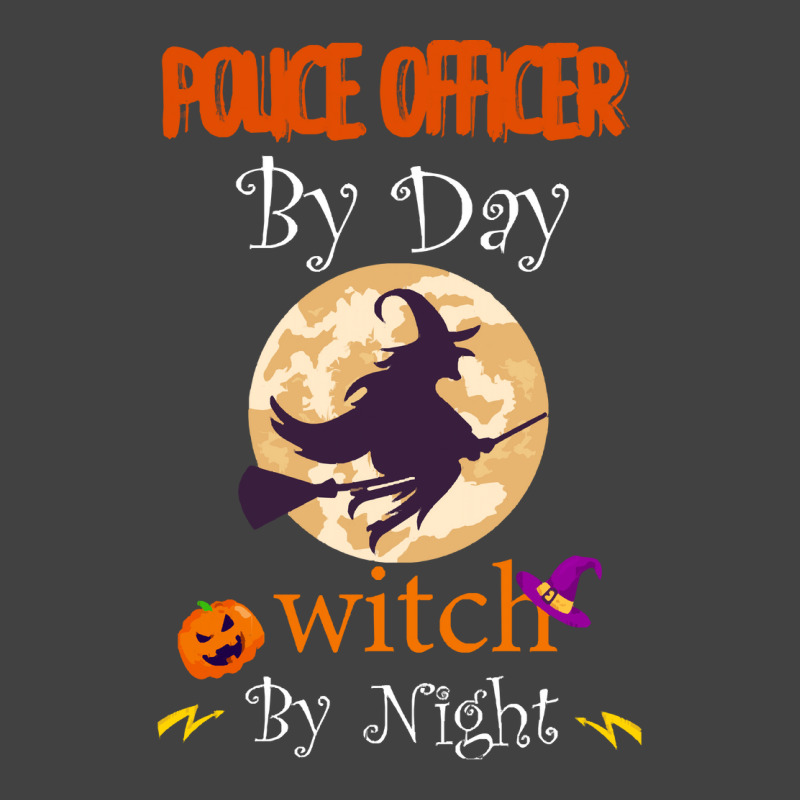 Halloween Police Officer Gift T  Shirt Police Officer By Day Witch By Vintage T-Shirt by oweber478 | Artistshot