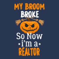 Halloween Realtor Gift T  Shirt My Broom Broke So Now I'm A Realtor, R Men Denim Jacket | Artistshot