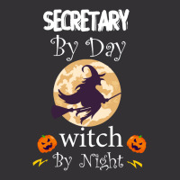 Halloween Secretary Gift T  Shirt Secretary By Day Witch By Night, Sec Vintage Short | Artistshot