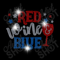 Woman Red Wine And Blue Bling Rhinestone 4th Of July Premium T Shirt Adjustable Cap | Artistshot