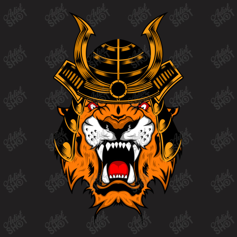 Samurai Tiger Vector T-shirt | Artistshot