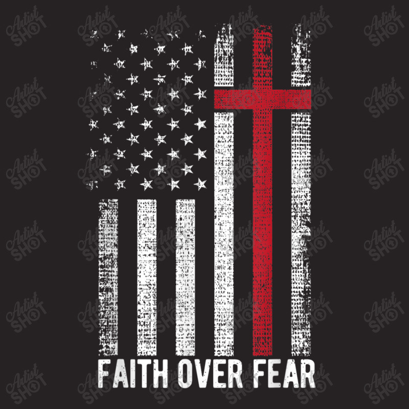 Faith Over Fear American Usa Flag Christian Cross Jesus Funny Gift ...