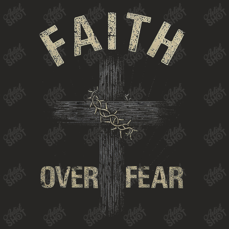 Faith Over Fears Christian Cross American Character Videogames Ladies Fitted T-Shirt by Aria-Proctor | Artistshot