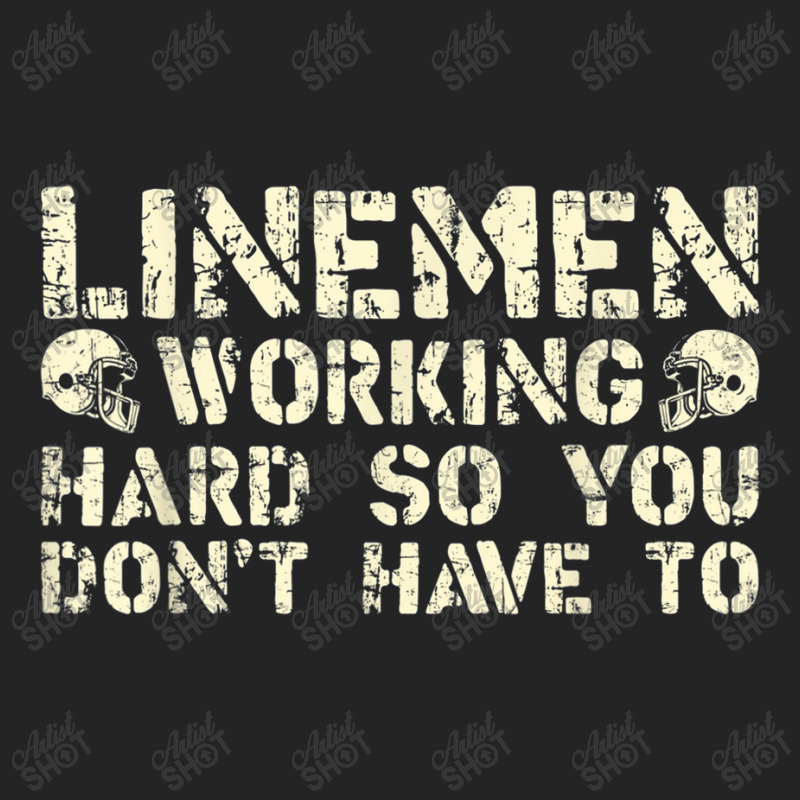 Offensive Linemen Working Hard So You Don't Have To Football 3/4 Sleeve Shirt by Artist-Shannon | Artistshot