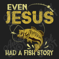 Fishing Gifts - Even Jesus Had A Fish Story Funny Character Videogames Ladies Polo Shirt | Artistshot