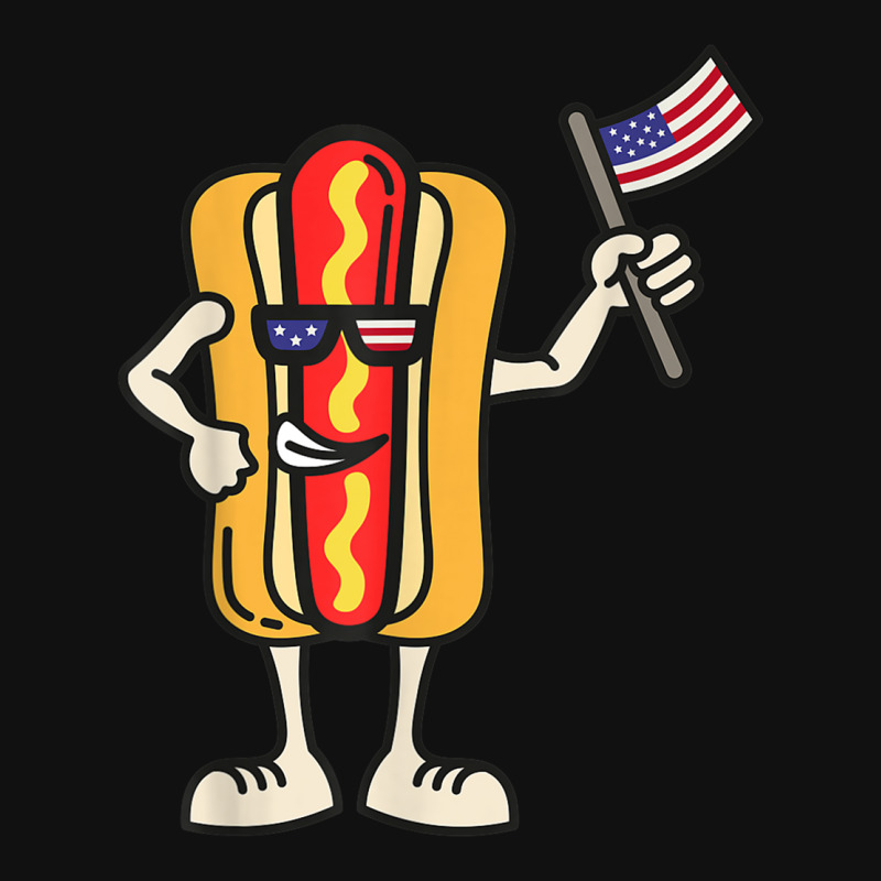 Hot Dog American Flag July 4th Patriotic Bbq Cookout Funny T Shirt Baby Bibs by PET LOVE | Artistshot