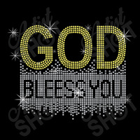 God Blessed You Rhinestone Graphic Funny Christian Woman Tee Mens Funn Men's 3/4 Sleeve Pajama Set | Artistshot