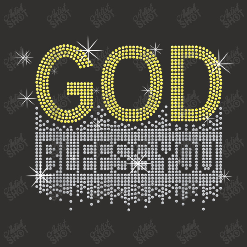 God Blessed You Rhinestone Graphic Funny Christian Woman Tee Mens Funn Champion Hoodie by Aria-Proctor | Artistshot