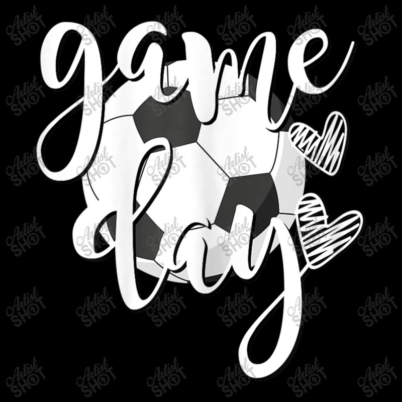 Game Day Soccer Ball With Hearts Soccer Mom Soccer Player Women's V-Neck T-Shirt by Artist-Shannon | Artistshot